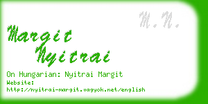 margit nyitrai business card